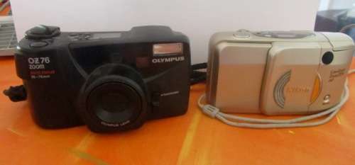Olympus & Nikon "Old-Style" Film Cameras - Both for One Bid