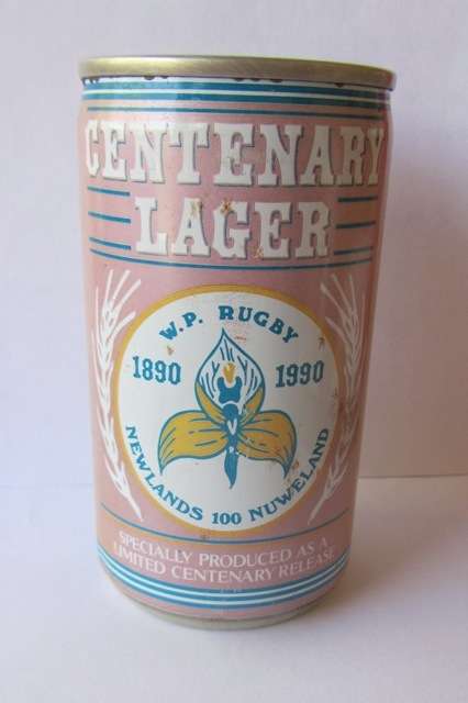 Limited Edition Beer Can : Centenary Lager - Western Province Rugby 1890-1990