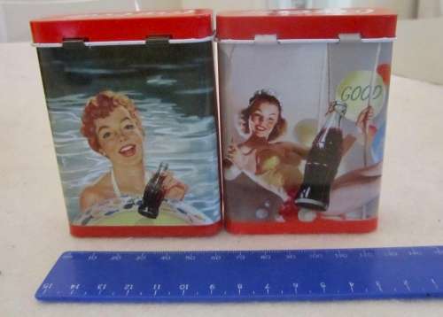 Coca Cola, Coke Round Tin and 2 x Cigarette Cases