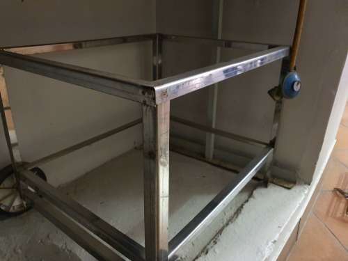 Stainless steel gas spit braai. With accessories