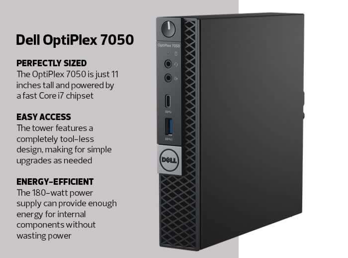 Dell OptiPlex 7050 Mini Desktop PC Core i5 2.7Ghz 16 GB RAM 256GB SSD - Slim & Superfast