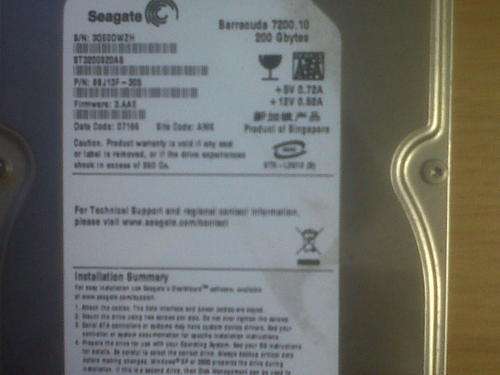 Seagate 80GB Sata Hard Drive
