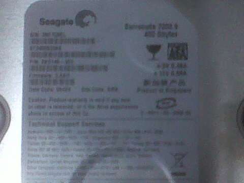 Seagate 400GB Sata Hard Drive