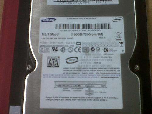 160GB Samsung SATA Hard Drive