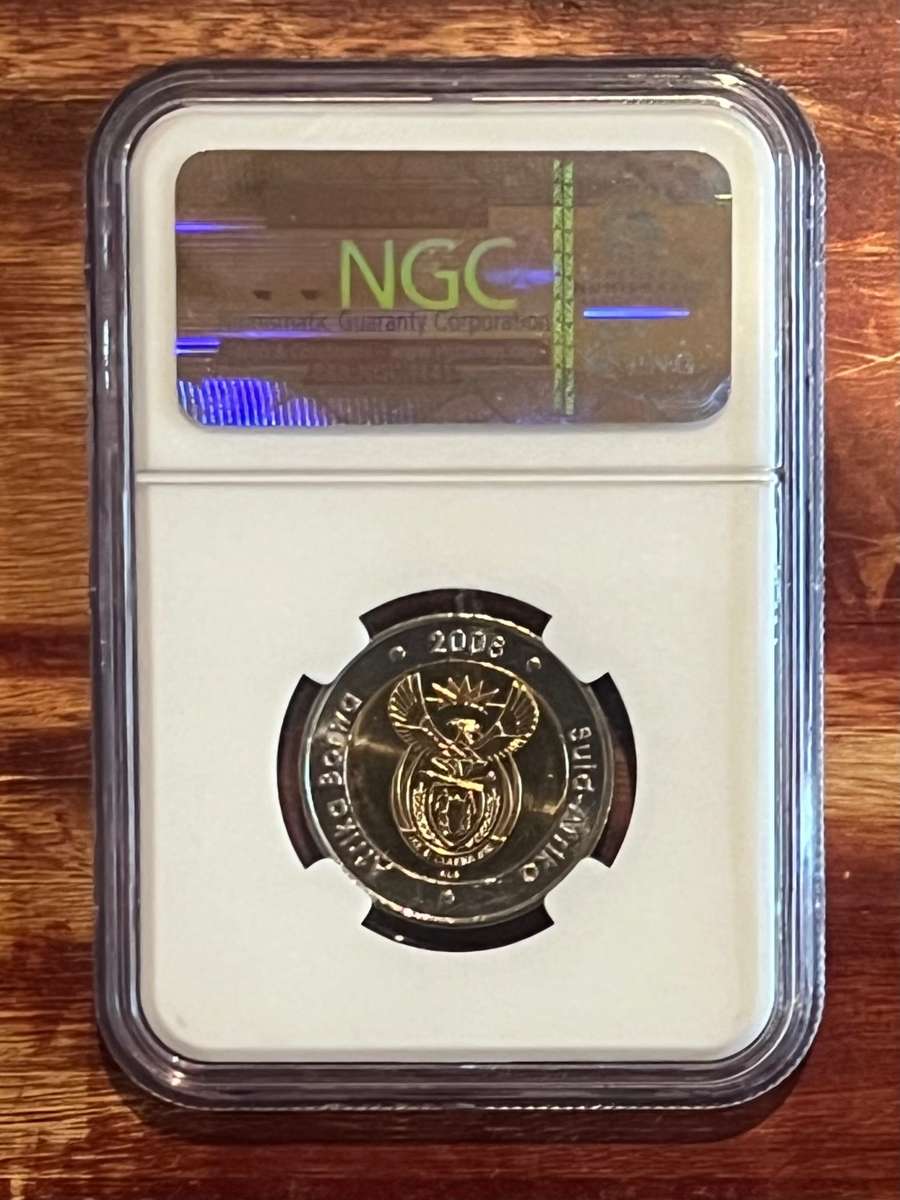 2008 Nelson Mandela 90th Birthday Graded Coin - MS 66