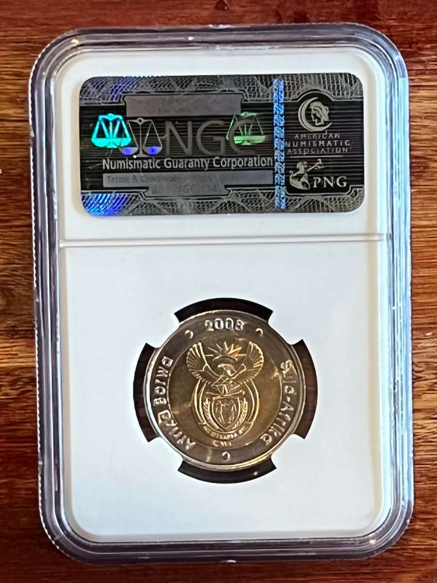 2008 Nelson Mandela 90th Birthday Graded Coin - MS 66