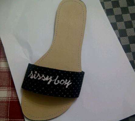 Sissy Boy Sandals Size 6 Black & Glitter