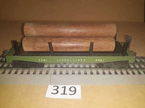 Lionel 3461 - Automatic dumper with logs - Rare Green Colour - "O"-"027"