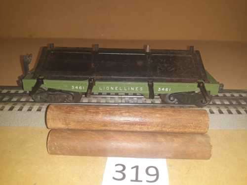 Lionel 3461 - Automatic dumper with logs - Rare Green Colour - "O"-"027"