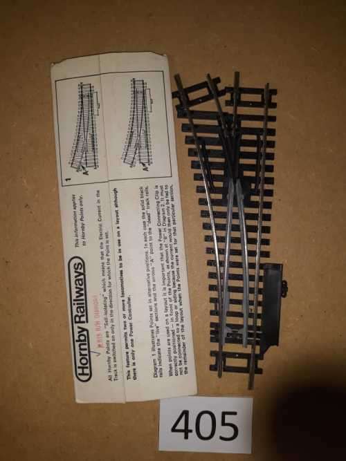 Hornby Steel rails left point in original wrapper - same radius as Lima point -  self isolating "HO"