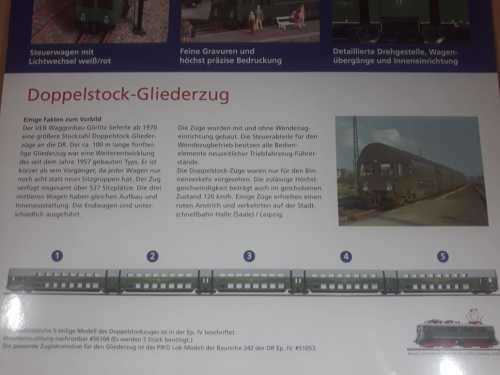 Piko 5 Car Double Decker Set + 3 sets of interior lights (2 Cars already fitted) "HO"