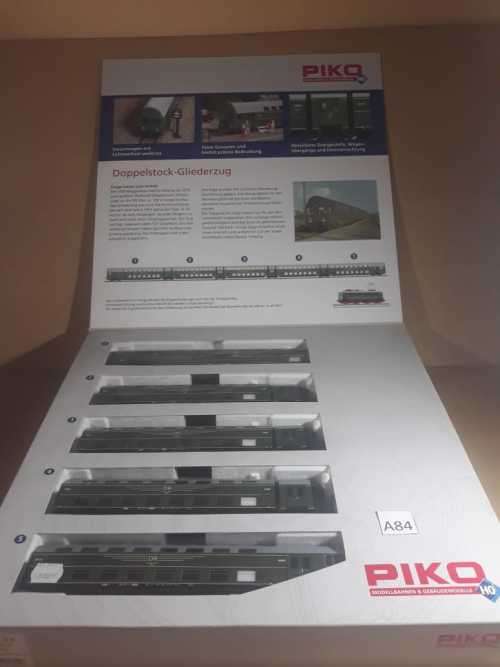 Piko 5 Car Double Decker Set + 3 sets of interior lights (2 Cars already fitted) "HO"