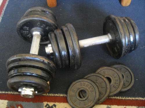 2 X 17.5 KG WEIDER Adjustable Dumbells