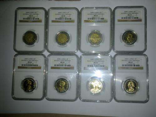 Yes!! Mandela B/day MS62,63,64,65,66,67,AU55&58@@