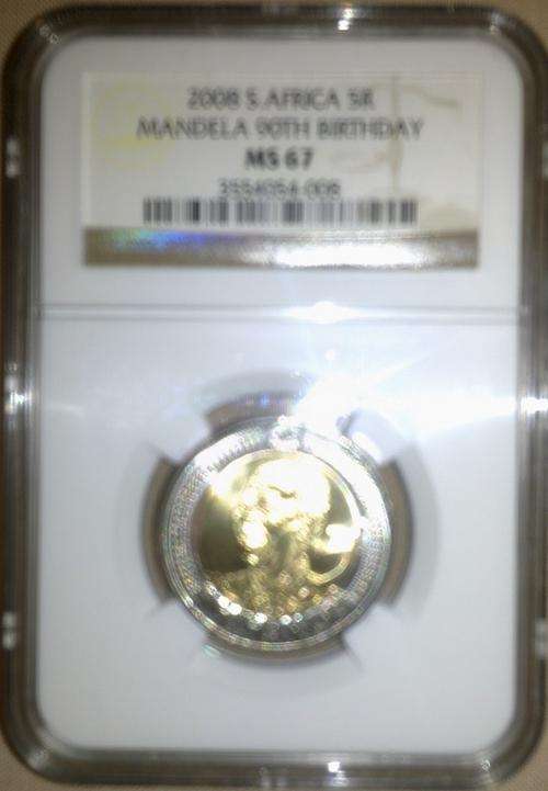 @@@  NGC MS67 Mandela 2008 Birthday R5!!! - 2 available - bid per coin