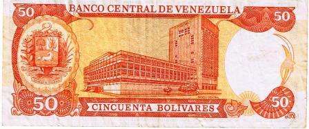 Venezuela  Cincuenta Bolivares Bank Note F