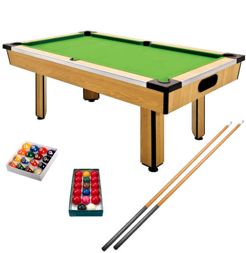 Pool Table + Snooker and Pool Balls + 2 Cues (Worth R5000.00)