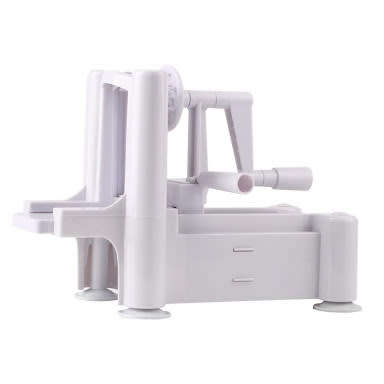 A spiralizer  it's  A kitchen  tool that easily makes noodles out of vegetable.