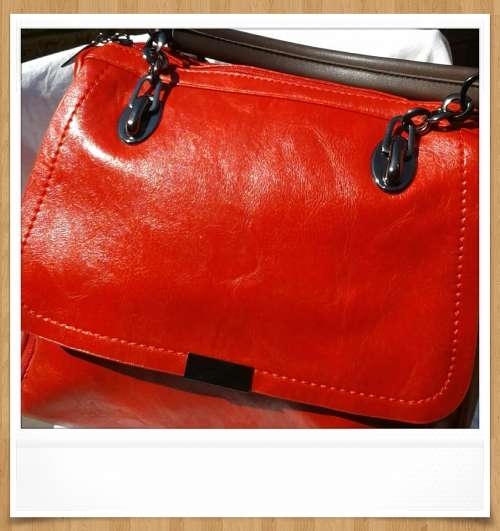 LEATHER MASSENGER handbag