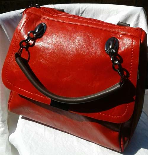 LEATHER MASSENGER handbag
