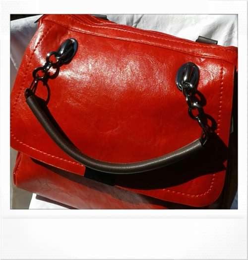 LEATHER MASSENGER handbag