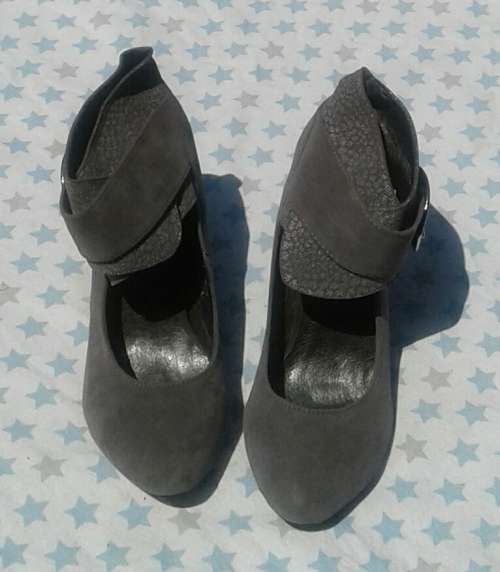 T &G fashion explosion grey bow high heelstileto shoes size 5
