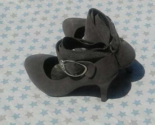 T &G fashion explosion grey bow high heelstileto shoes size 5