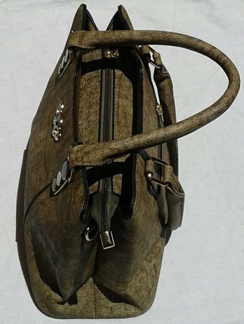 SPECAIL NICE HAND LEATHER HANDBAG  COLOUR BROWN AND BLACK