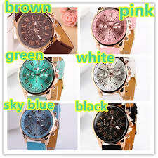 1 piece  eyes women  watches  rose gold plated leather quartz wristwatch clock