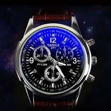 1 pcs fashion watch  men leather strap simulation  three eyes dial luminous outdoor  quartz watch.
