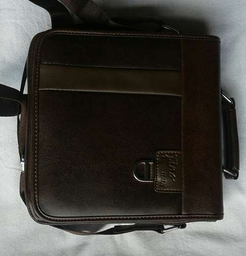 Pu business casual shoulder crossbody bag for men