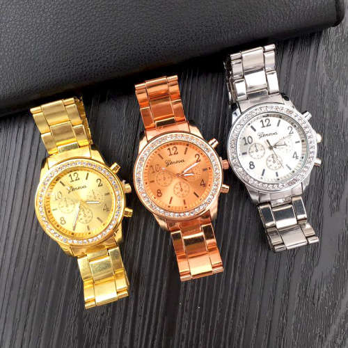 020 New Watch Women Classic Geneva Luxury Ladies Watches Women Full Steel