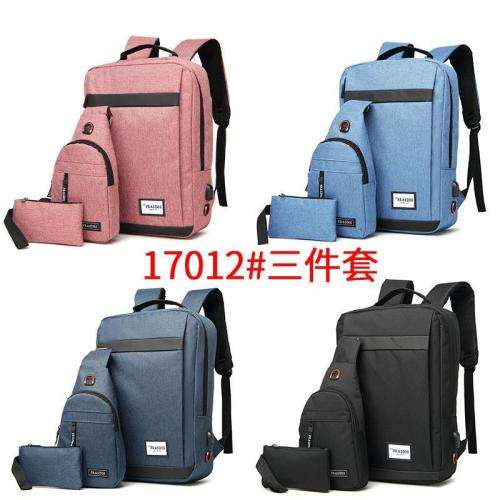 Prasdos 3 pcs Backpack laptop bag colour blue and pink,  meroon