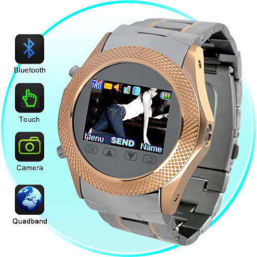 Globalist - Elegant Quad Band Touchscreen Cellphone Watch MP3/MP4 LOWEST PRICE ON BOB
