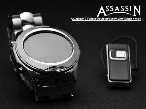 Assassin - Quad Band Touchscreen Mobile Phone Watch + MP4