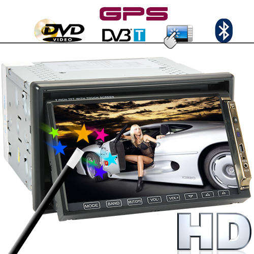 Road King 7 Inch High-Def Car DVD Player with GPS and DVB-T TV TOUCH SCREEN