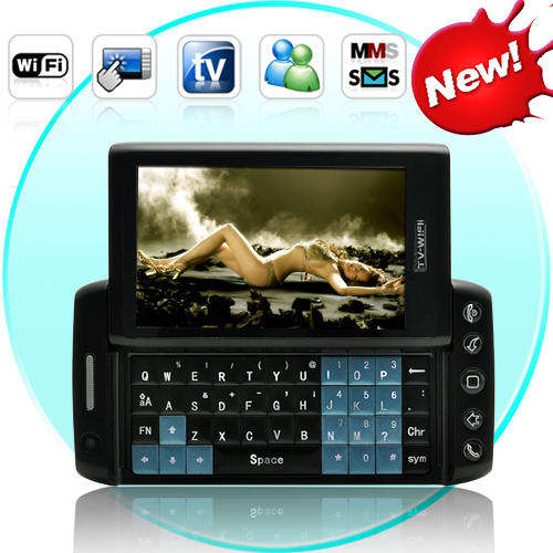 Vivistar 3.6 Inch Quad Band Dual SIM Slider Phone (WIFI, TV, QWERTY)