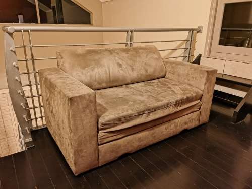 Suede Sleeper Couch