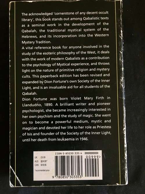 THE MYSTICAL QABALAH - DION FORTUNE- Soft Cover