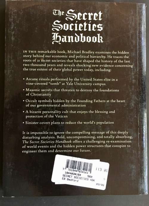 THE SECRET SOCIETIES HANDBOOK by Michael Bradley
