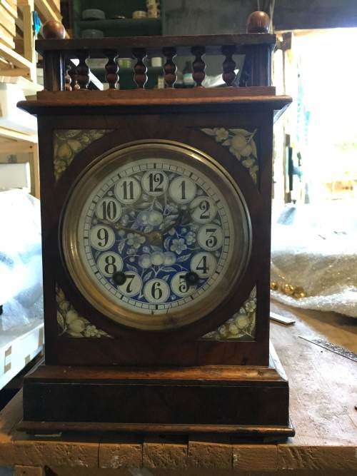 GENUINE WINTERHALDER and HOFFMEIR ANTIQUE CHIME CLOCK - MID TO LATE 1800s