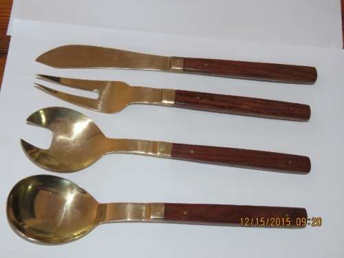 Beautiful Retro Knife and Fork Salad Set - See shipping in description