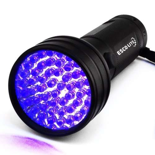 Escolite UV Flashlight Black Light, 51 LED 395 nM Ultraviolet Blacklight Detector