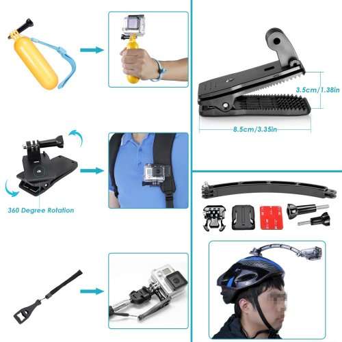 Neewer 50-In-1 Action Camera Accessory Kit for GoPro Hero Session/5 Hero 1 2 3 3+ 4 5 6 SJ4000