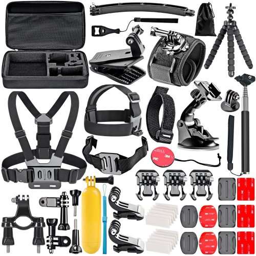 Neewer 50-In-1 Action Camera Accessory Kit for GoPro Hero Session/5 Hero 1 2 3 3+ 4 5 6 SJ4000