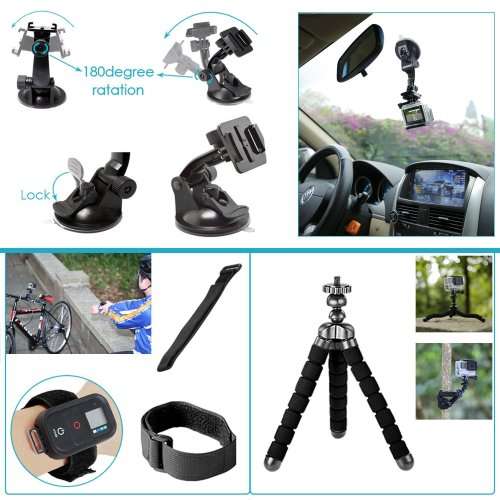 Neewer 50-In-1 Action Camera Accessory Kit for GoPro Hero Session/5 Hero 1 2 3 3+ 4 5 6 SJ4000