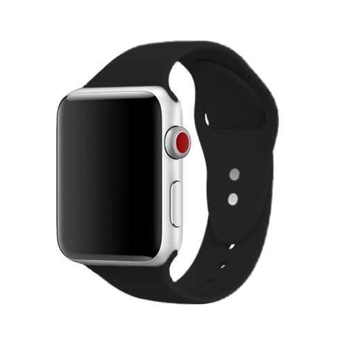 Sport Band for Apple Watch 38mm (M/L), Silicone Strap Replacement Bands Apple Watch - BLACK