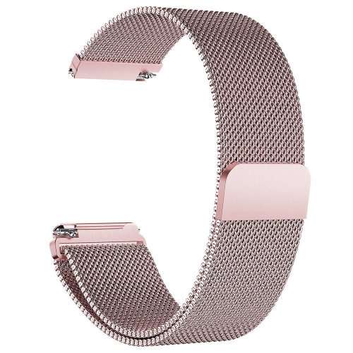 LARGE Strap Band for Fitbit Versa, Milanese Loop Stainless Steel Replacement Bracelet - ROSE GOLD