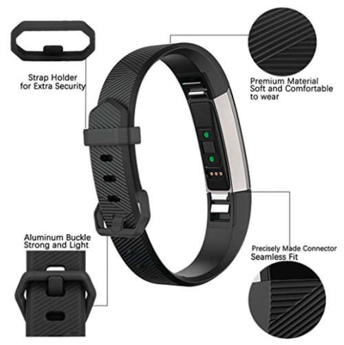 Replacement Accessories Bands for Fitbit Alta/Alta HR and Fitbit Ace - Black SMALL
