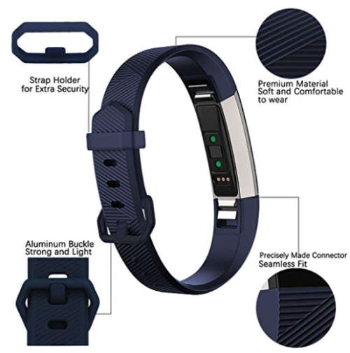 Replacement Accessories Bands for Fitbit Alta/Alta HR and Fitbit Ace -Navy SMALL
